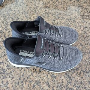 Skechers Charcoal Slip-On Sneakers